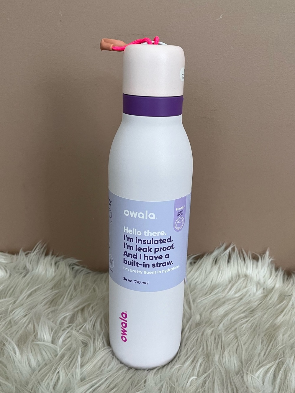 {Owala} FreeSip Twist Cap Stainless Steel Water Bottle 24 fl oz in Dreamy Field - Picture 1 of 10